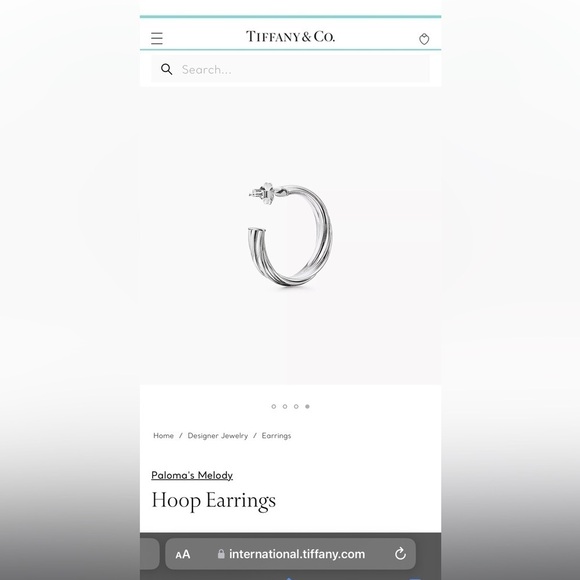 Tiffany Paloma Hoops Silver with dust bag, box and Tiffany bag - Picture 7 of 11
